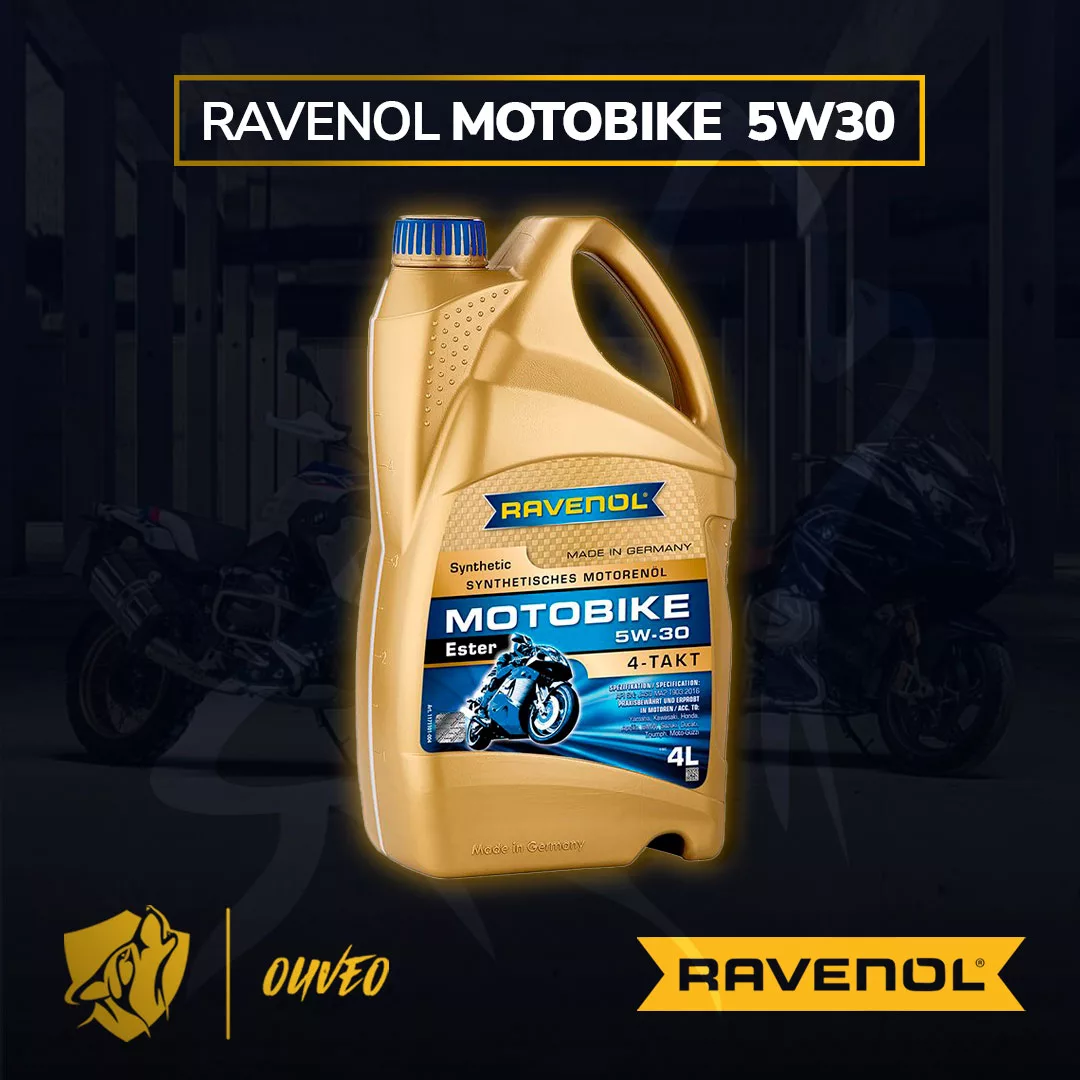 4 Stroke Motorcycle Oil - RAVENOL Motobike 4-T Ester 5W-30 - RAVENOL  AMERICA LLC